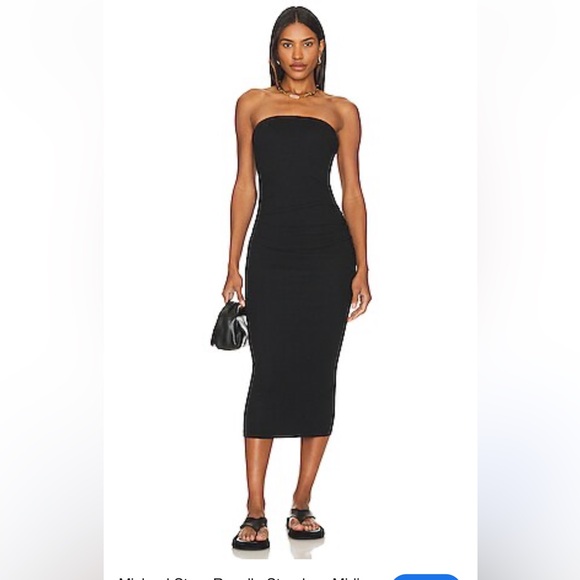 Michael Stars Dresses & Skirts - Michael Stars Black Knit Strapless Midi Dress Small